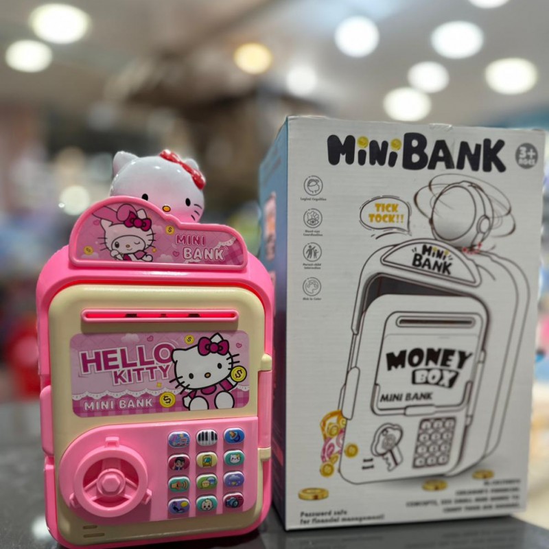 قلک موزیکال کودک مدل کیتی  Hello Kitty با مکش پول و دکمه‌های موزیکال