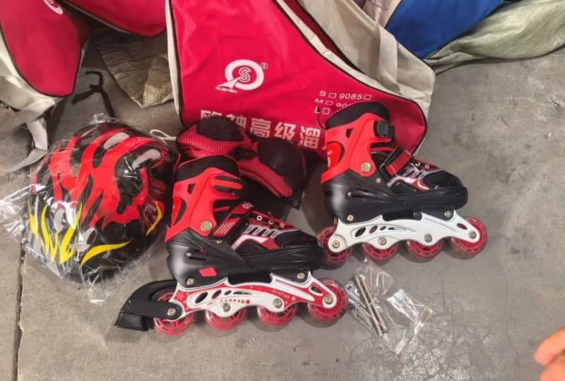 اسکیت آموزشی سایز متغیر OUSHEN (اوشن) به همراه ست کامل ایمنی |مناسب سایز39 تا 42