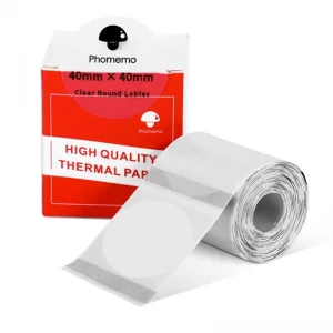 کاغذ و لیبل  شفاف گرد فوممو Phomemo - اندازه 40×40 میلیمتر (1.6×1.6 اینچ)