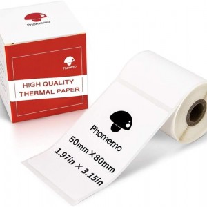 کاغذ و رول پرینتر لیبل زن حرارتی Phomemo (سایز 50*80)