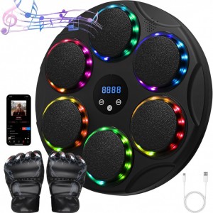 پنل بوکس دیواری هوشمند با بلوتوث و چراغ‌های LED تعاملی+ دستکش و چسب مخصوص