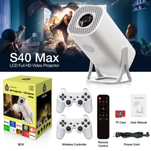 ویدئو پروژکتور گیمینگ مدل S40 Max همراه با دو دسته بازی