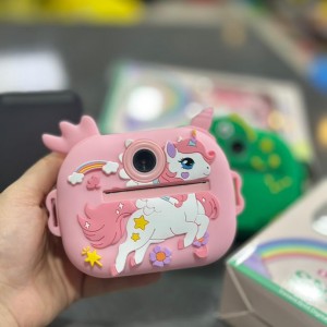 دوربین کودک طرح دایناسور و تکشاخ با چاپ عکس به همراه مموری 32 گیگ