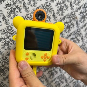 دوربین چاپ فوری کودک طرح خرسی – چاپ رنگی و سیاهوسفید