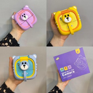 دوربین چاپ فوری کودک طرح خرسی – چاپ رنگی و سیاهوسفید