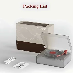 چراغ خواب و اسپیکر بلوتوثی شانک‌سیا مدل Round-X08 طرح گرامافون