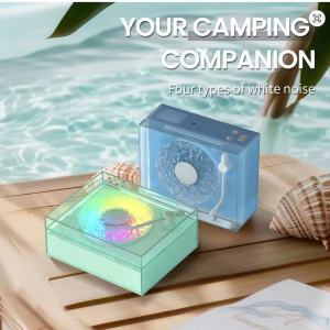 چراغ خواب و اسپیکر بلوتوثی شانک‌سیا مدل Round-X08 طرح گرامافون