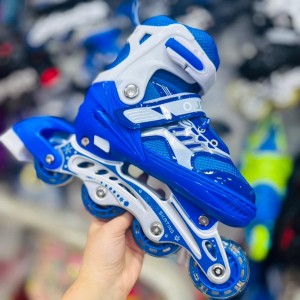 اسکیت قابل تنظیم OUSHEN (رنگ آبی) سایز 31-34