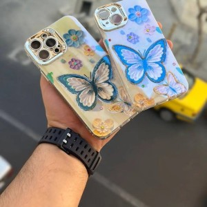 قاب موبایل  هولگرامی برجسته پروانه  ایفون