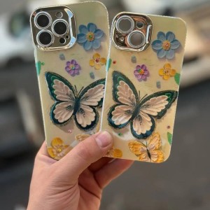 قاب موبایل  هولگرامی برجسته پروانه  ایفون