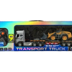 ماشین کنترلی تریلی حمل بولدوزر ۹ کانال مدل Transport Truck (مقیاس ۱:۲۴)