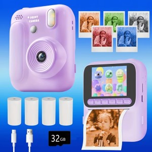 دوربین چاپ فوری کودک  مدل Mini Print Camera با نمایشگر ۲.۴ اینچی