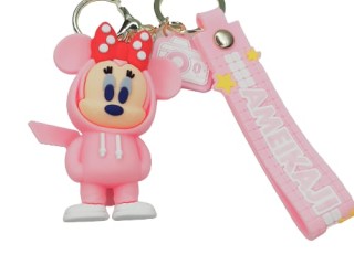 جاکلیدی مدل سیلیکونی طرح میکی موس _ صورتی