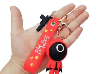 جاکلیدی مدل سیلیکونی طرح اسکویید گیم _ قرمز