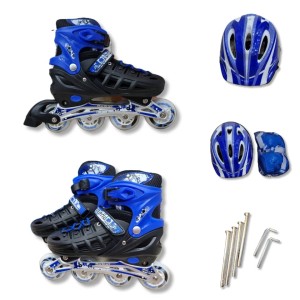 اسکیت کفشی بدنه هارد برند لانگ فنگ LONG FENG  سایز متوسط (مناسب 35 تا 38) آبی