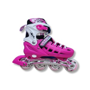 اسکیت کفشی بدنه هارد برند لانگ فنگ LONG FENG  سایز بزرگ (مناسب 39 تا 42)صورتی