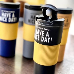 تراول ماگ سفری مدل Have a nice day ظرفیت 600 میلی لیتر ا Travel mug 600ml