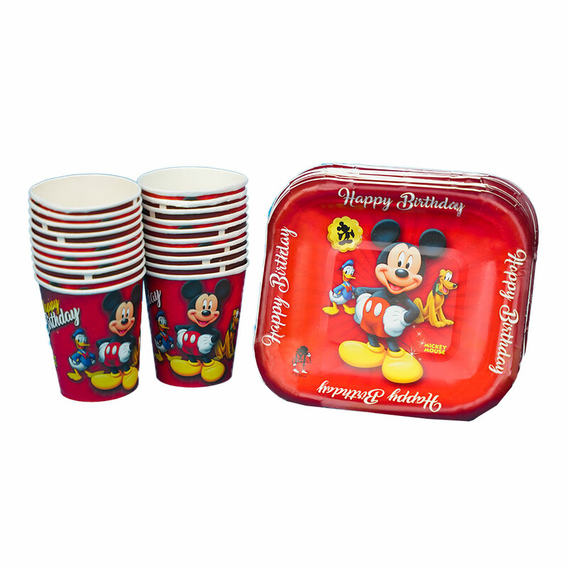 بشقاب و لیوان میکی موس Mickey Mouse plate and mug