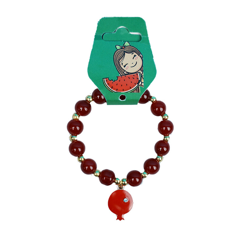دستبند مرواریدی انار Pomegranate pearl bracelet