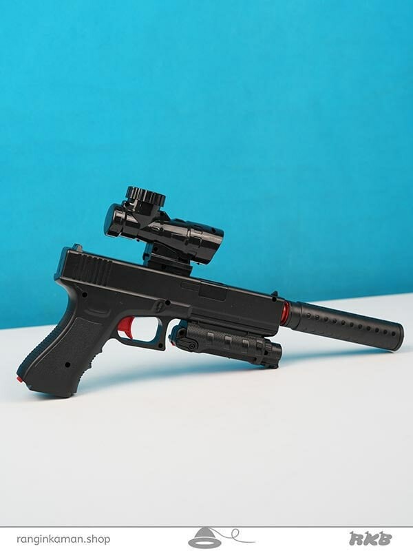 اسباب بازی کلت با صدا خفه کن کدColt toy with silencer910