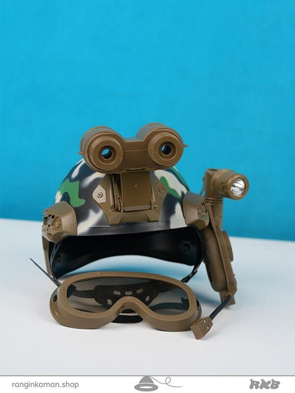 اسباب بازی کلاه ارتشی با وسایل کدMilitary hat toy with accessories 1261