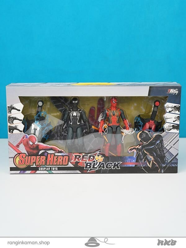 اسباب بازی ست اسپایدرمن با تار پرتاب کن کد Spider-man toy set with throw string2