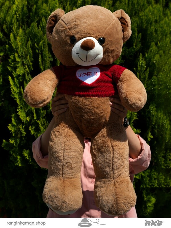 عروسک خرس زرشکی کد  Crimson bear doll 64959