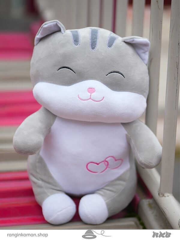 عروسک گربه طوس طوسک کد Gray cat doll 272