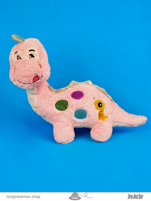 عروسک اژدها خالخالی رنگی کد864 Colorful speckled dragon doll