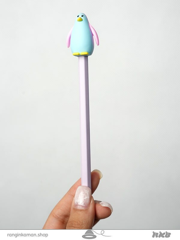 مداد پاکن دار حیوانات بزرگ طرح پنگوئن  Large animal pencil eraser with penguin design