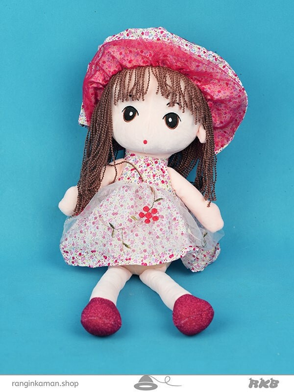 عروسک دختر کلاه گلی 40 سانتی flower hat doll