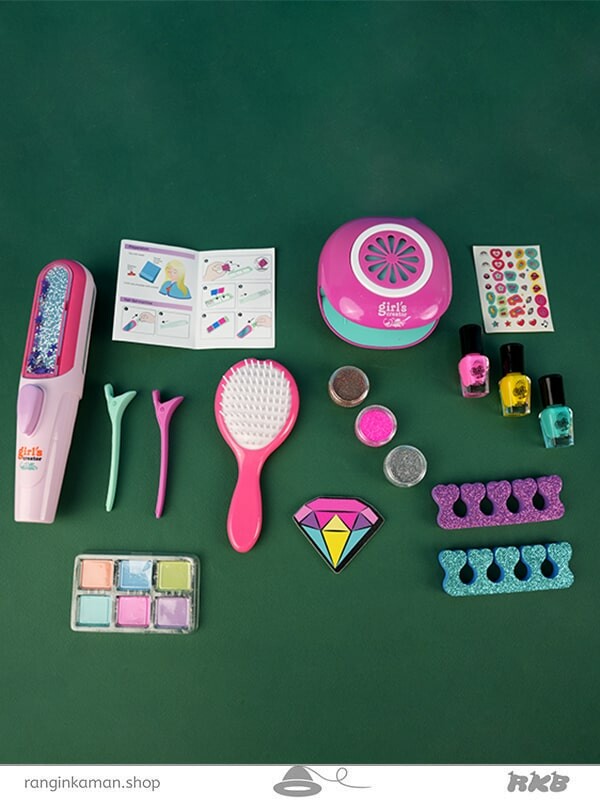 ست آرایشی دستگاه رنگ مو و خشک کن Cosmetic set, hair dye and dryer