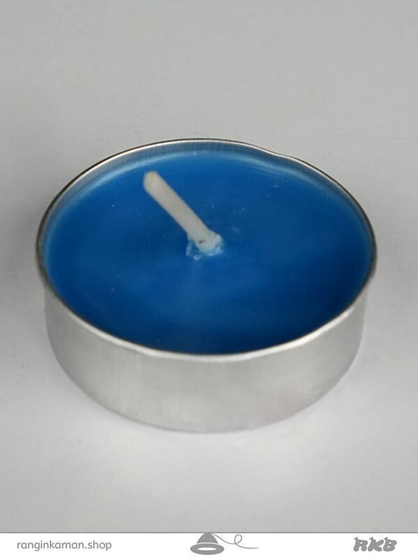 شمع وارمر دایره آبی Blue circle warmer candle