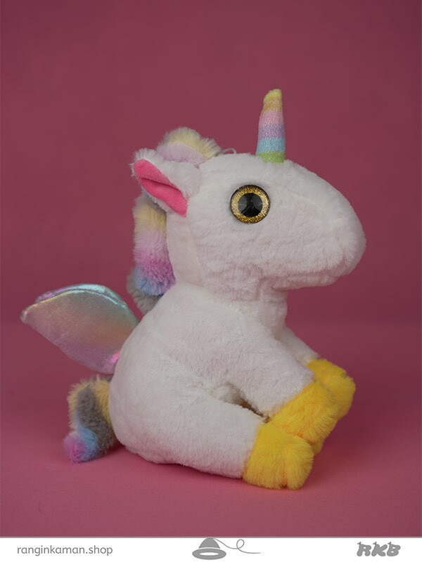 عروسک اسب تک شاخ نشسته  Sitting unicorn doll