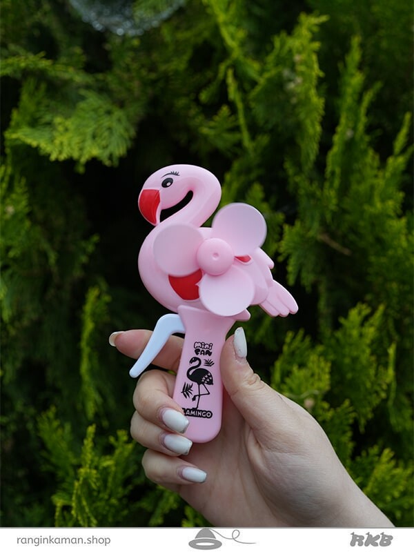 پنکه دستی مدل فلامینگو Flamingo hand fan