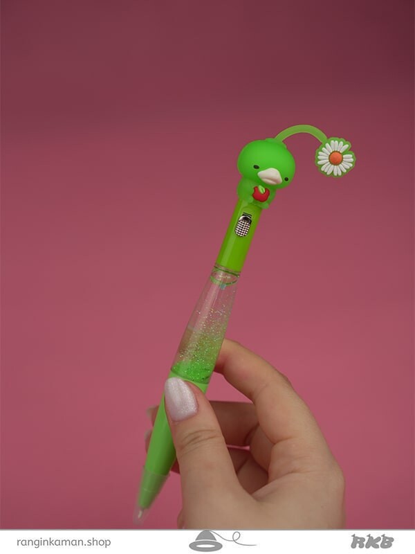 روان نویس آکواریومی چراغدار طرح تاجدار Illuminated aquarium fountain pen with crowned design