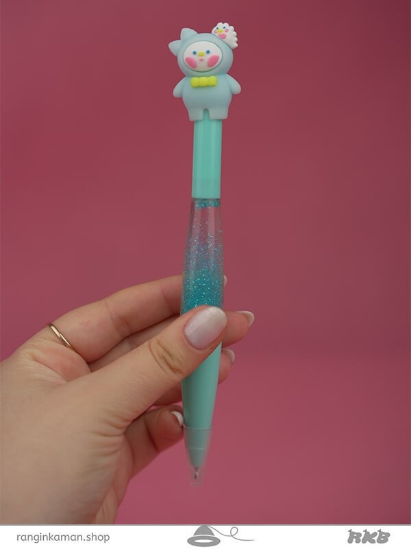 روان نویس آکواریومی چراغدار طرح شیطونک Illuminated aquarium fountain pen with mischievous design