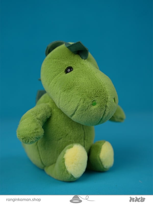 عروسک دایناسور سبز سایز 2  Green dinosaur doll size 2