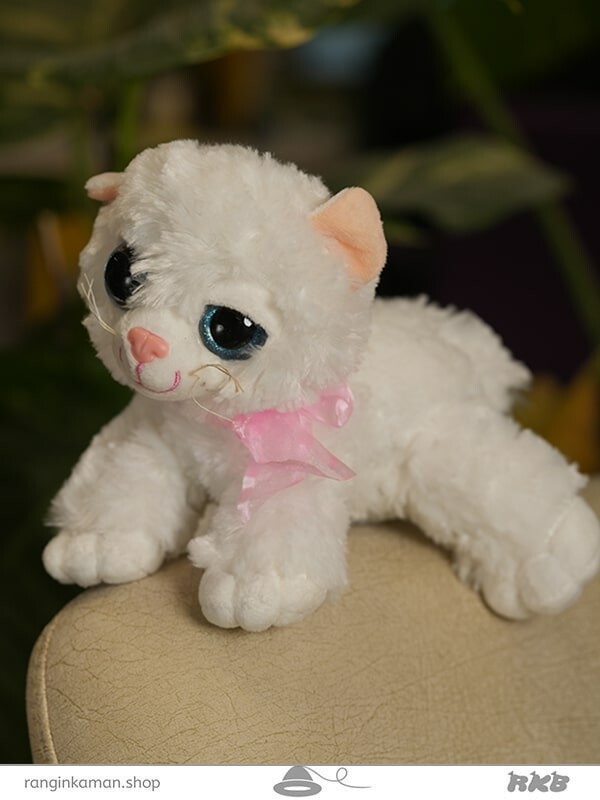 عروسک گربه چشم تیله ای Marble eye cat doll