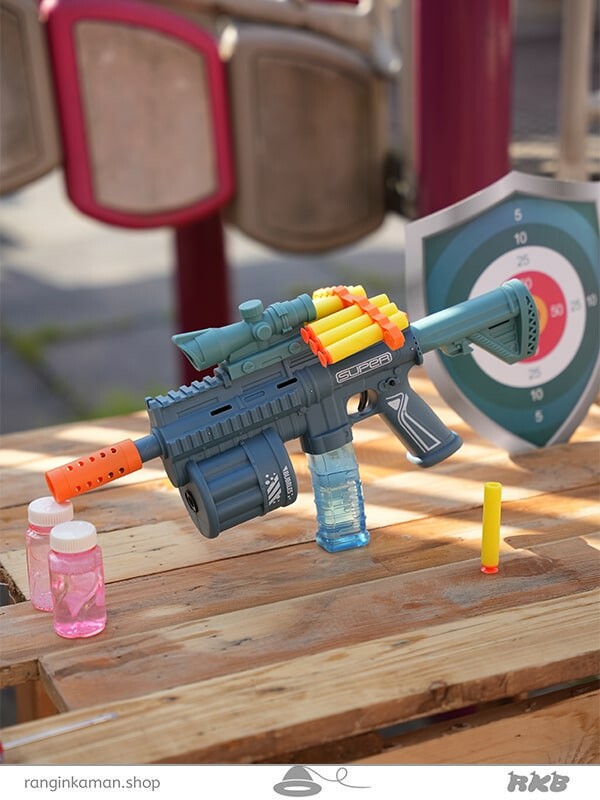 اسباب بازی تفنگ سه کاره حباب ساز Three-function gun toy bubble maker