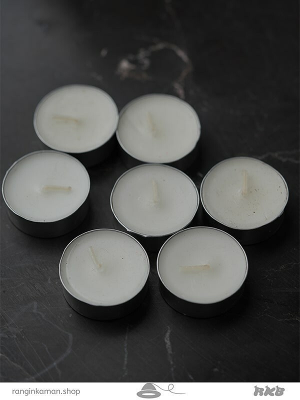 شمع وارمر دایره سفید White circle warmer candle