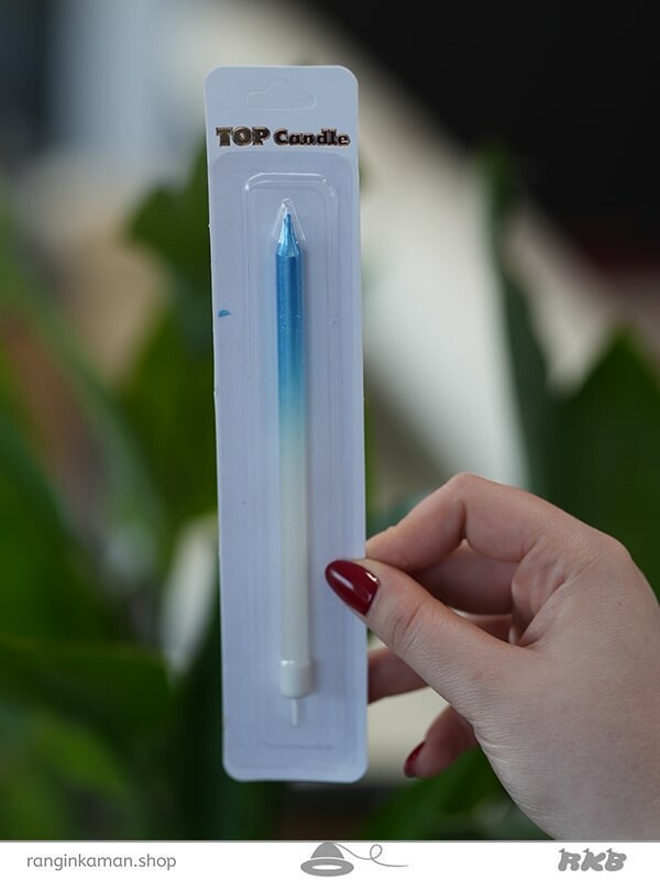 شمع تکی متالیک دو رنگ Two-color metallic single candle