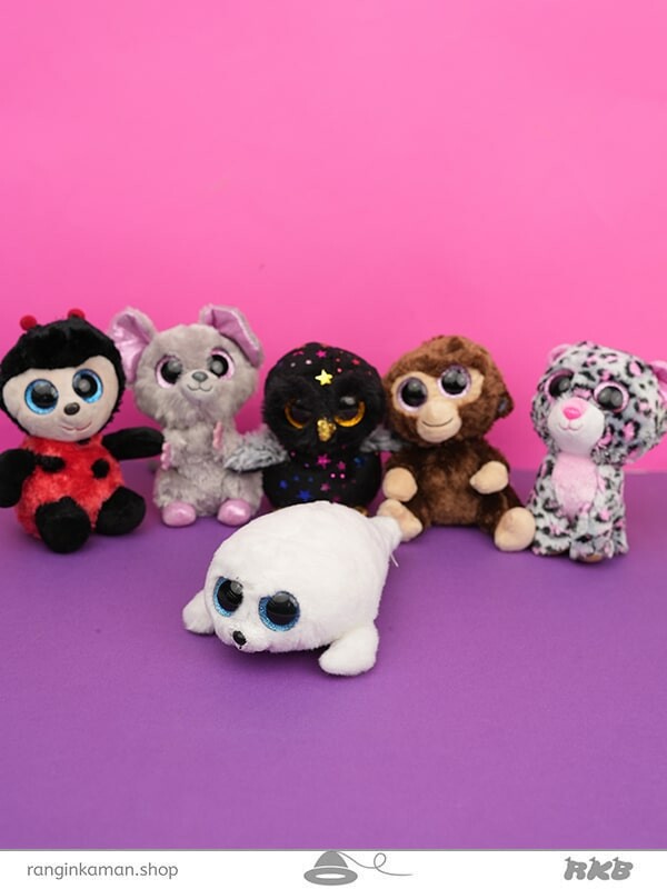 عروسک حیوانات ty چشم تیله ای کوچک Small marble eye ty animal doll