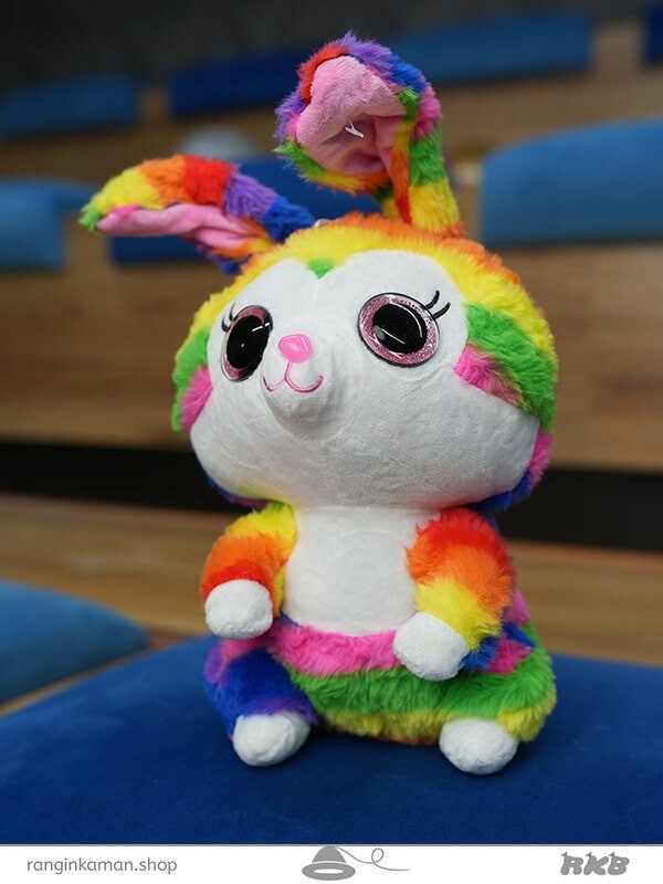 عروسک خرگوش چشم تیله ای  Rabbit doll with marble eyes