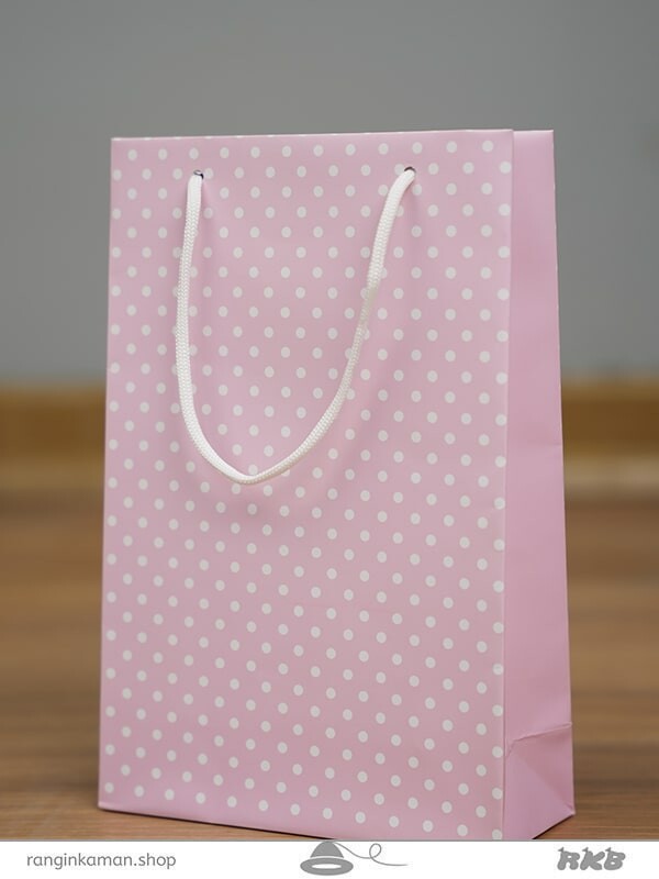 بگ خالخالی صورتی Pink polka dot bag
