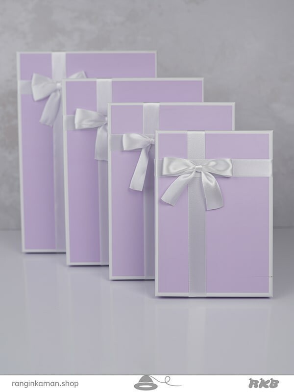 جعبه کادو یاسی پاستیلی Pastel lilac gift box