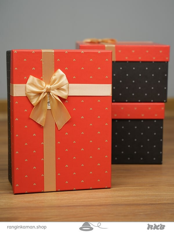 جعبه هدیه مستطیلی قلبی (3 سایز) Rectangular heart gift box