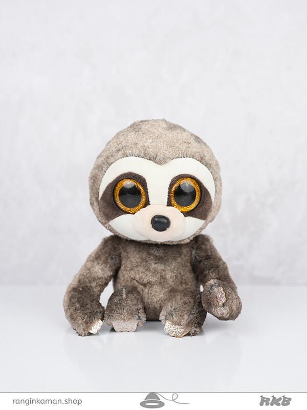 عروسک میمون قهوه ای ty چشم تیله ای سایز بزرگ brown monkey doll with marble eyes