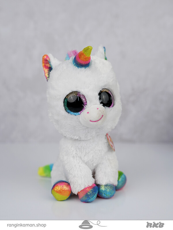 عروسک یونیکورن ty چشم تیله ای سایز بزرگ