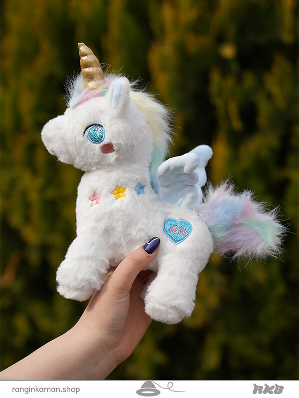 عروسک یونیکورن چشم قشنگ سایز کوچک Small size unicorn doll with beautiful eyes